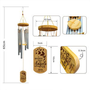 Personalized Memorial Wind Chimes - I Believed There Are Angels Among Us