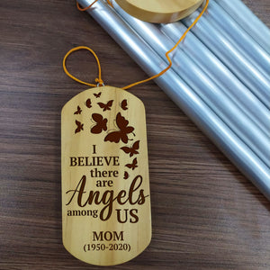 Personalized Memorial Wind Chimes - I Believed There Are Angels Among Us