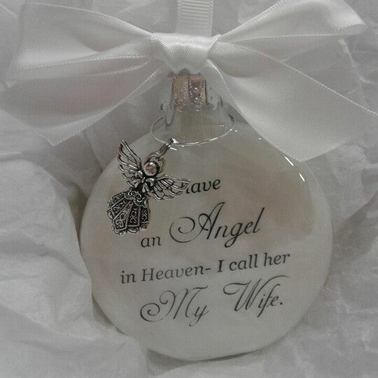 Commemorate ornaments feather ball - Angel In Heaven Memorial Ornament