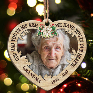 We Have You In Our Hearts - Personalized Custom Shaped Wooden Ornament