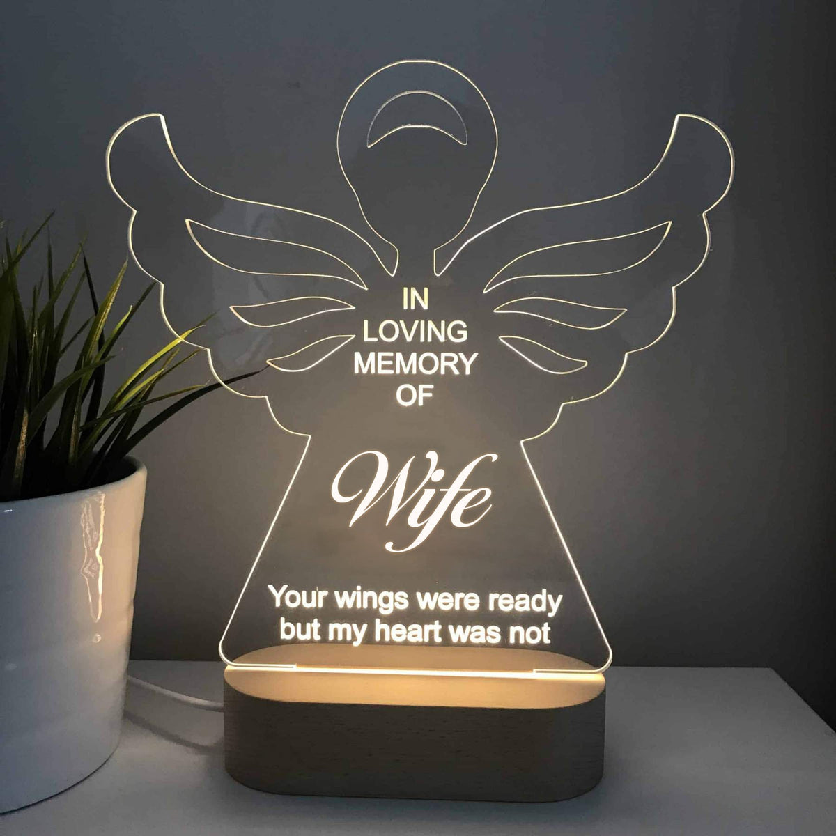 LED GUARDIAN ANGEL LIGHT - MEMORIAL GIFT