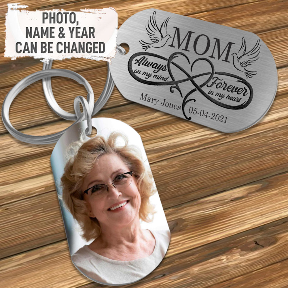 Personalized Photo Stainless Steel Keychain