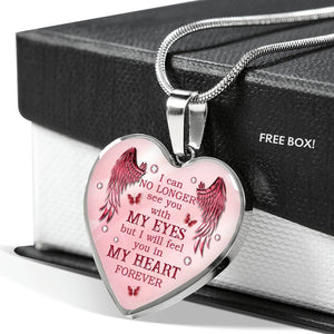 I Will Feel You In My Heart Forever Heart Necklace