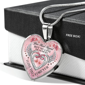 Your Heart Stopped But My Love For You Did Not Heart Necklace
