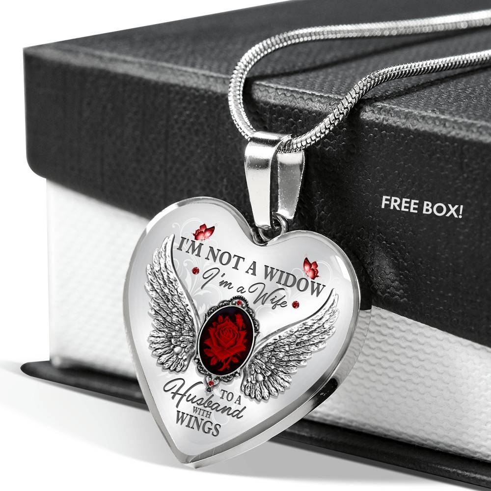 I'm Not A Widow Heart Necklace