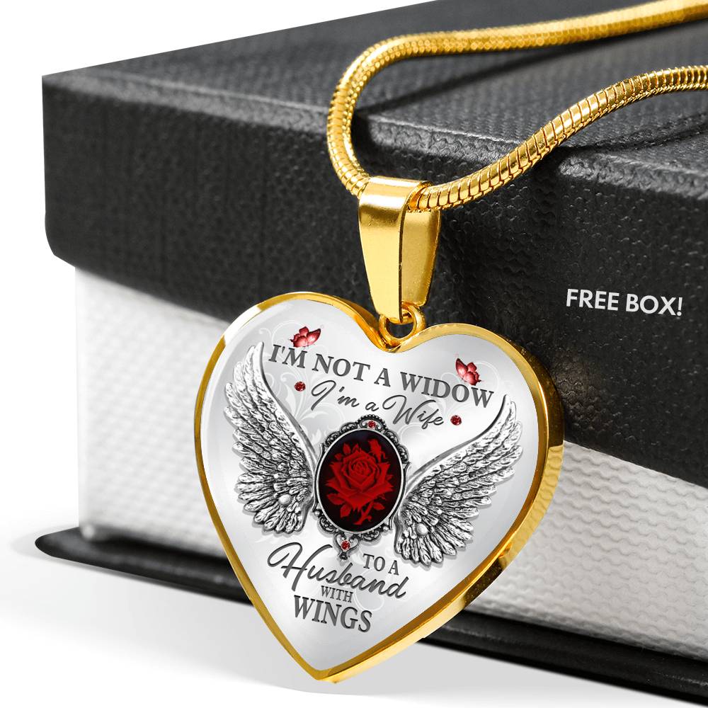 I'm Not A Widow Heart Necklace