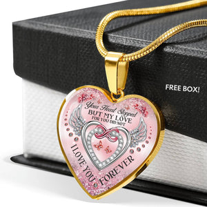 Your Heart Stopped But My Love For You Did Not Heart Necklace