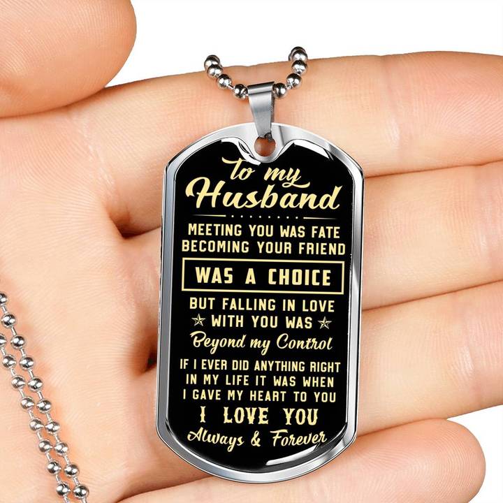 To My Husband Meeting You Was Fate - Gift For Birthday, Anniversary or Any Occasion