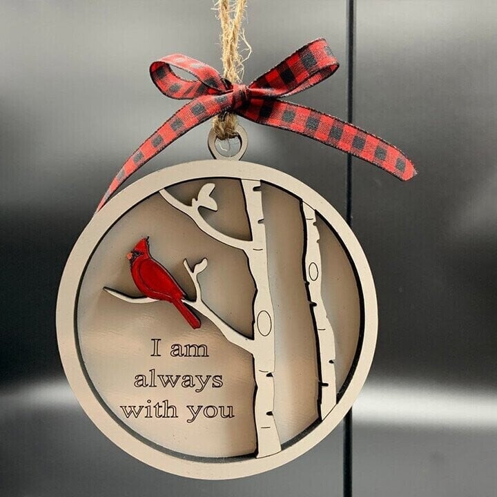 Handmade memorial ornament with Cardinals- We Are Always With You💖