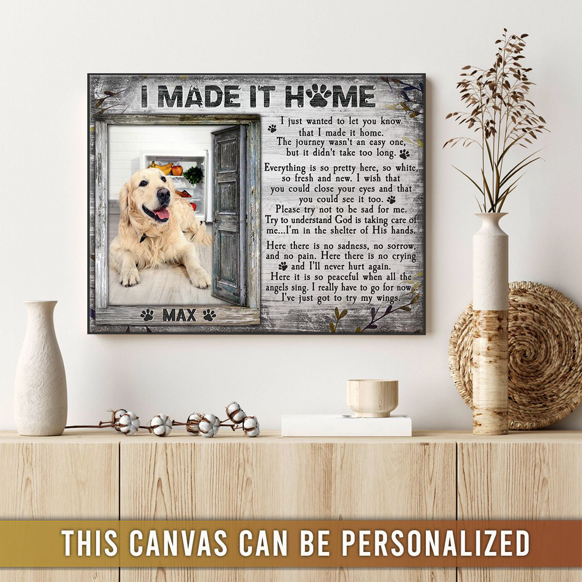 Personalized In Loving Memory Ideas For Loss of Pet Horizontal Poster