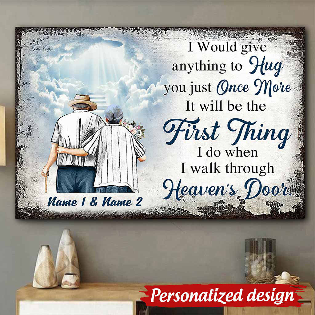 I Would Give Anything to Hug You Just Once More Personalized Custom Poster