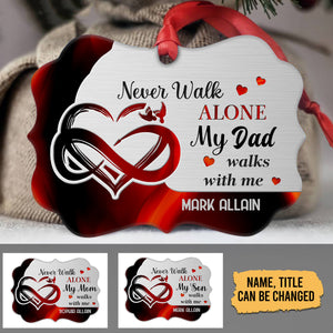 Never Walk Alone Christmas Gift Personalized Ornament