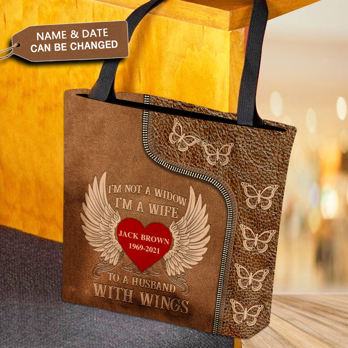 Personalized I'm Not A Widow Tote Bag