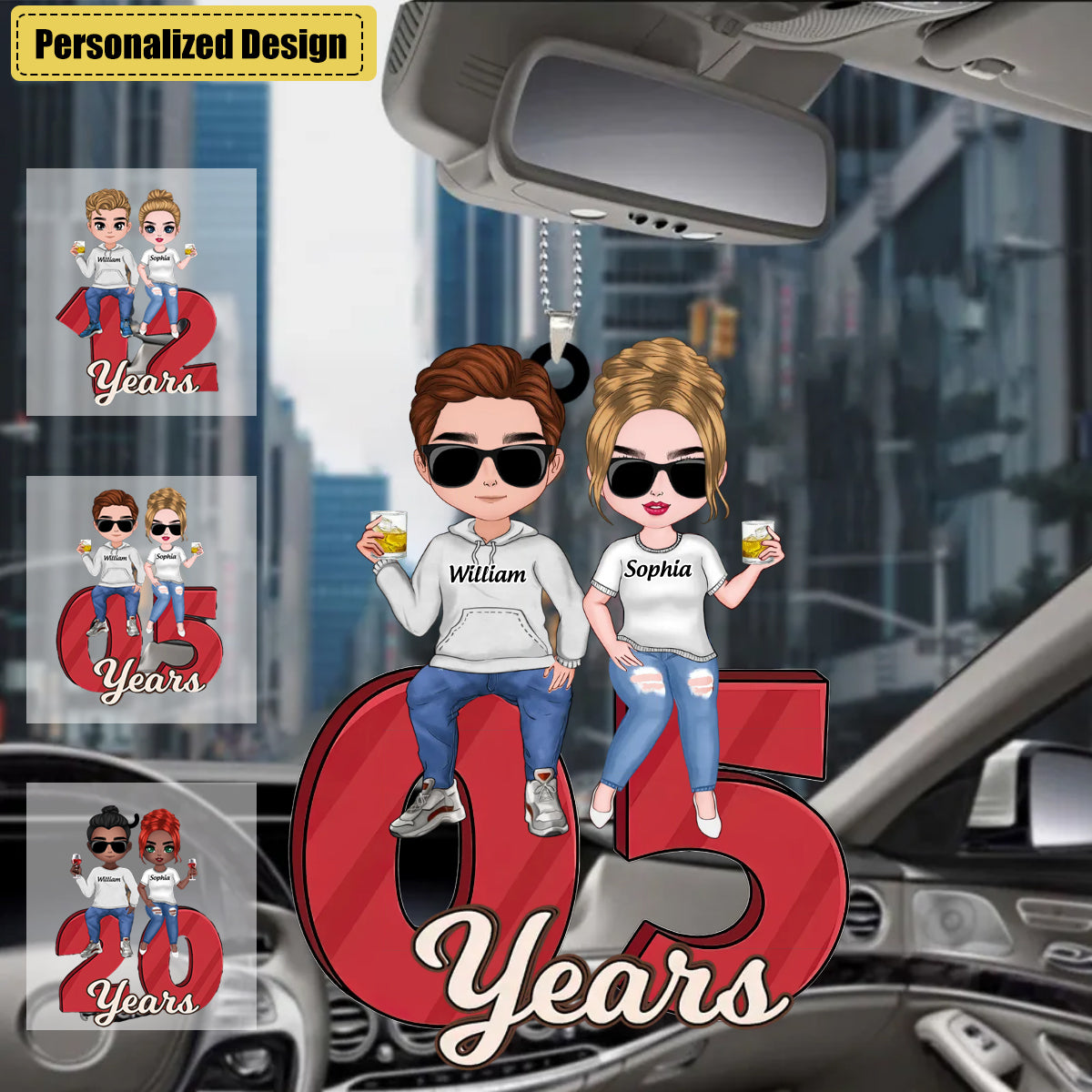 Personalized Anniversary Couple Annoying Each Other And Still Going Strong Car Ornament