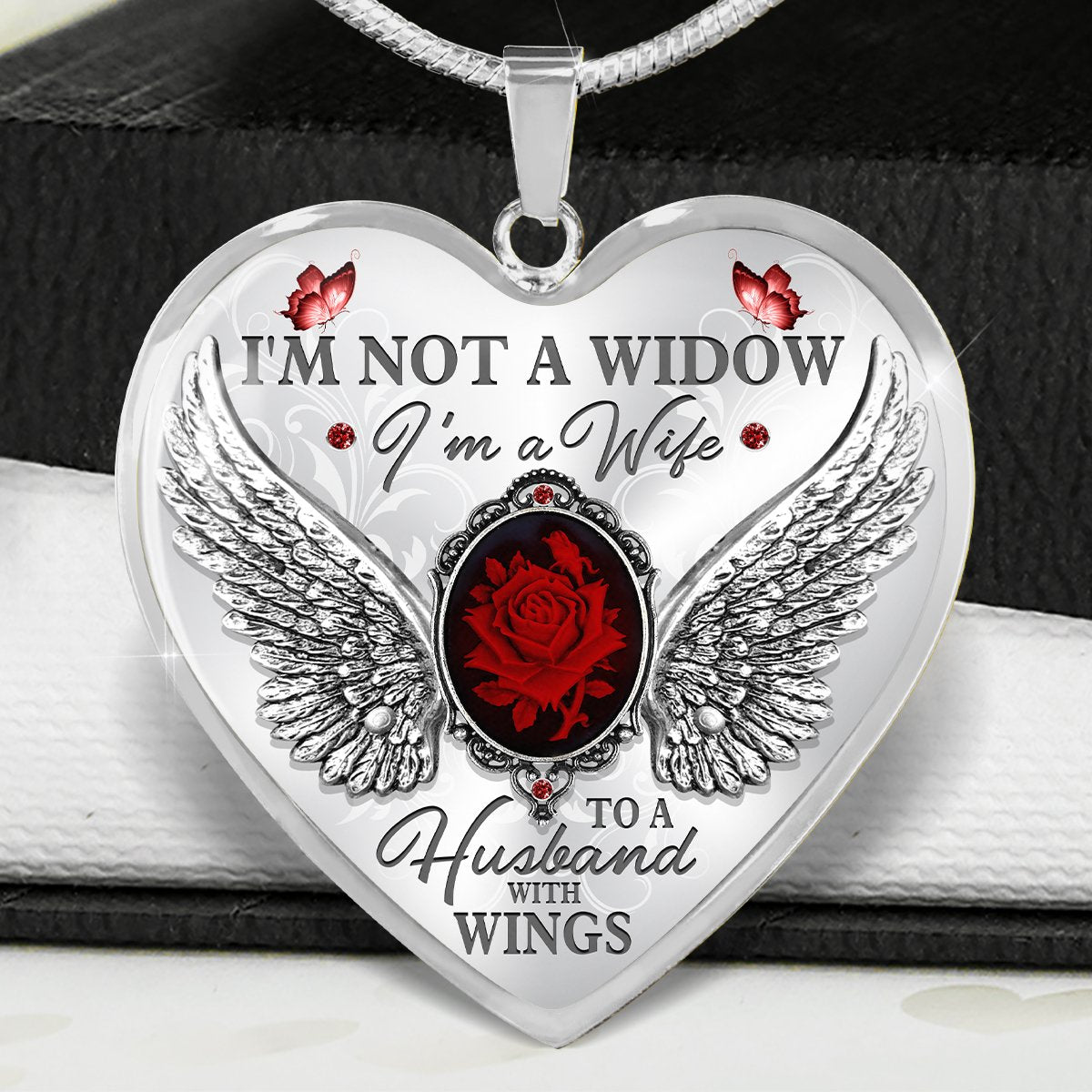 I'm Not A Widow Heart Necklace