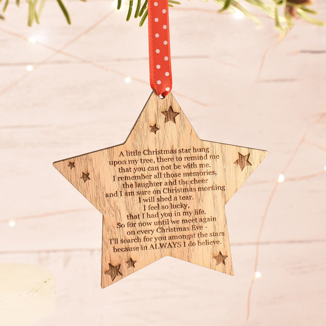Christmas Star Memorial Ornament