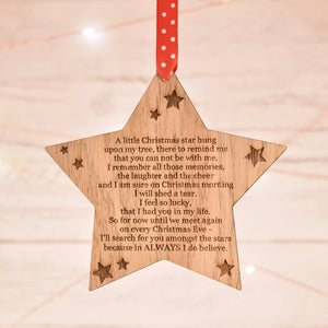 Christmas Star Memorial Ornament