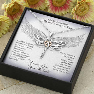 From My Husband In Heaven Dragonfly Necklace