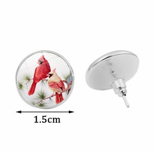 Moon Shape Cardinal Memorial Necklace Set