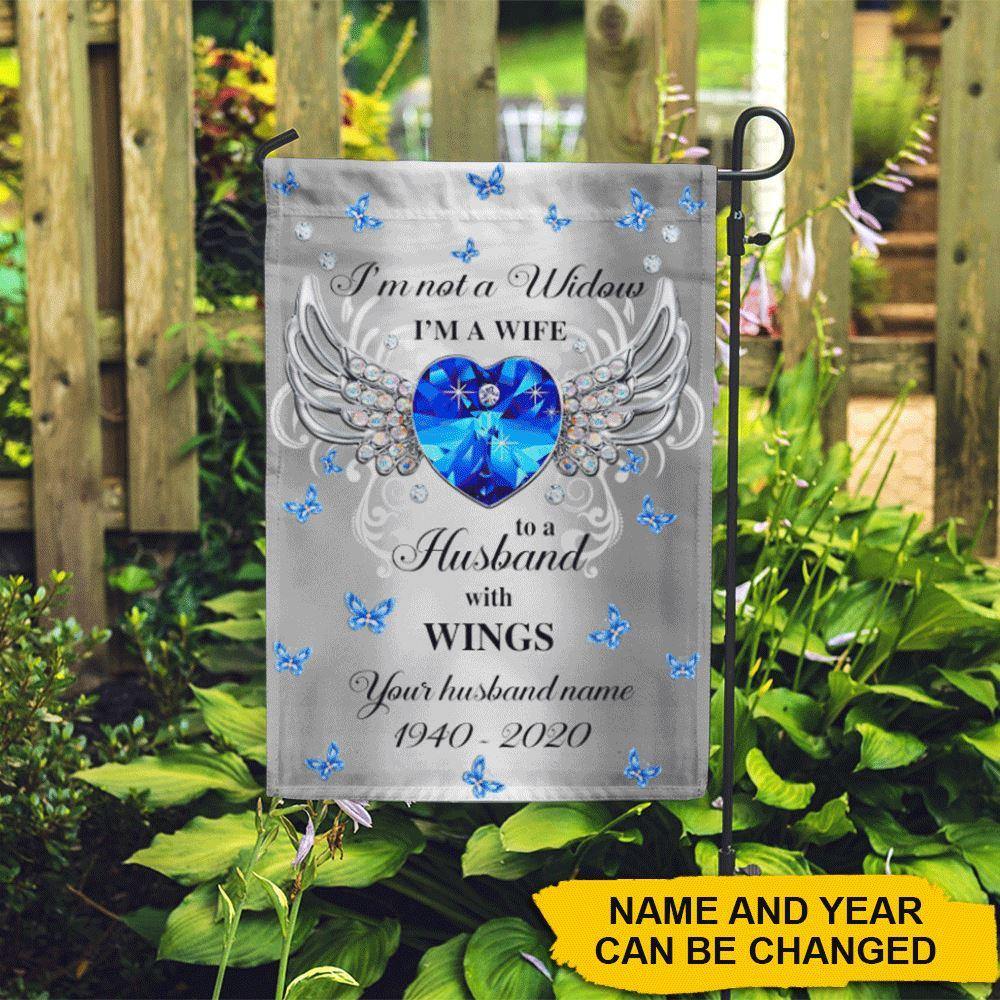 I'm Not A Widow Personalized Flag Garden