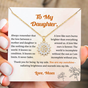 To My Daughter Sunflower Fidget Necklace