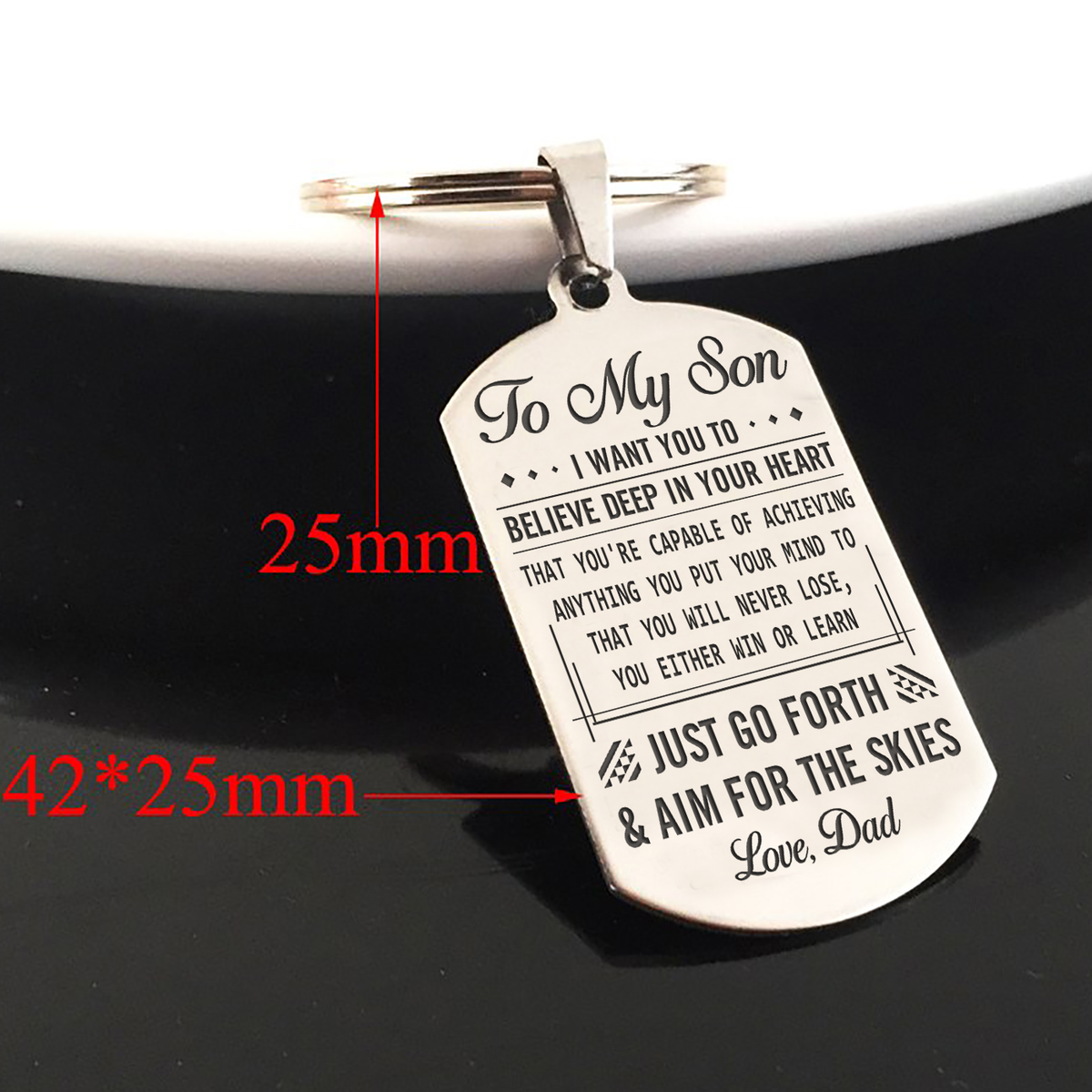 SON DAD - NEVER LOSE - KEY CHAIN