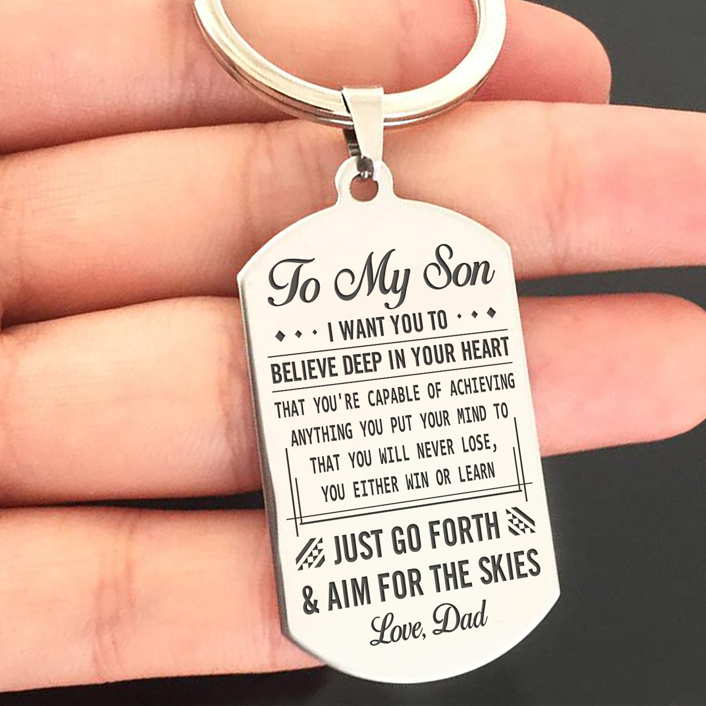 SON DAD - NEVER LOSE - KEY CHAIN