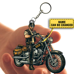 Personalized Motorbike Racing Flat Acrylic Keychain-BK1