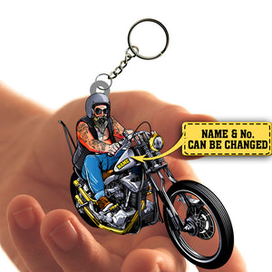 Personalized Motorbike Racing Flat Acrylic Keychain-BK2