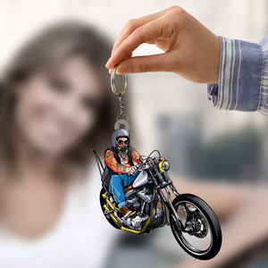 Personalized Motorbike Racing Flat Acrylic Keychain-BK2