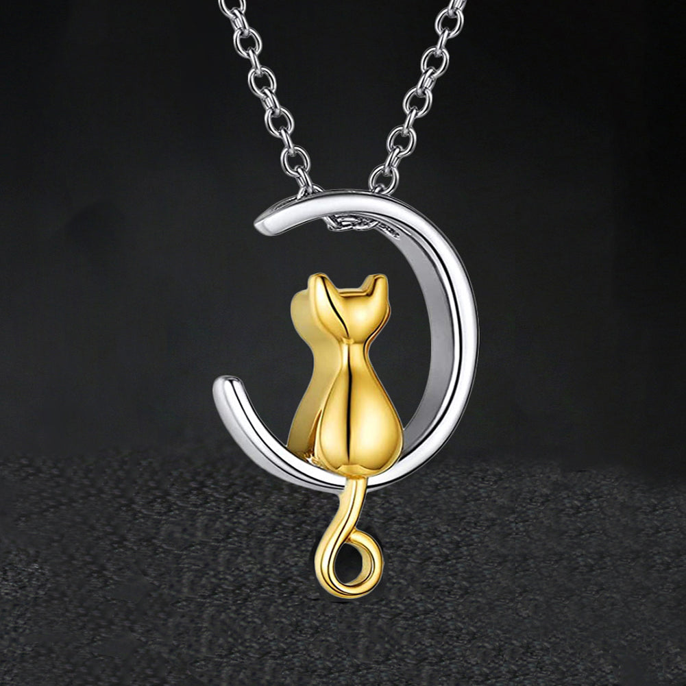 Moon Cat Urn Necklaces for Ashes