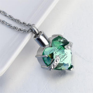 Heart-shaped Cremation Ashes Storage Necklace