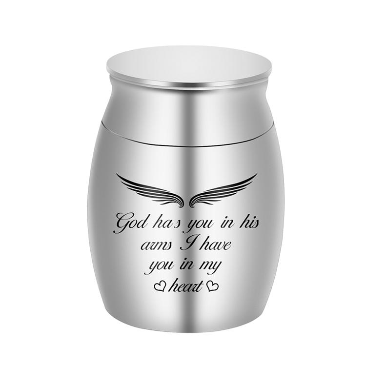 Mini Keepsake Urn for Ashes-God Has You in His Arms, I Have You in My Heart