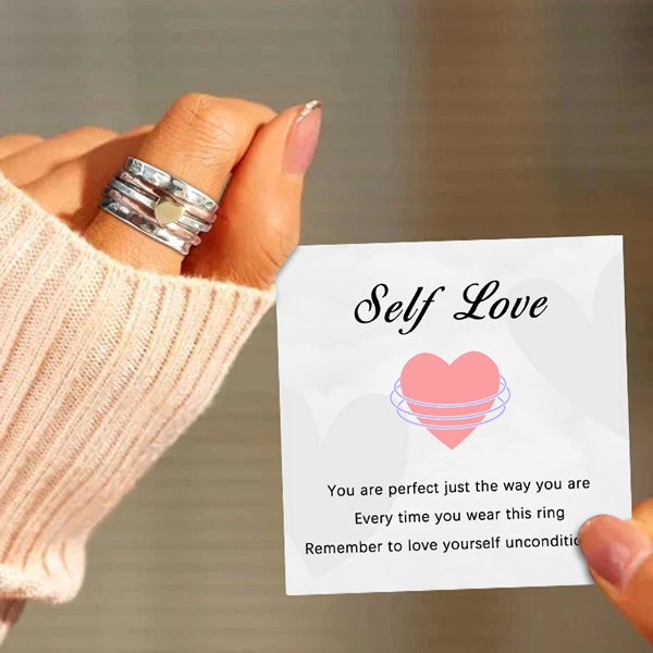 🔥 Last Day Promotion 75% OFF 🎁 Self Love Spinner Heart Ring 💖