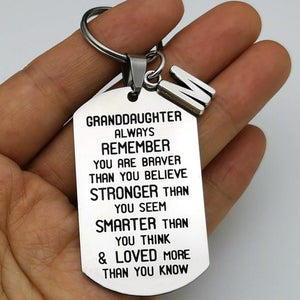 To My Grandson or Granddaughter Keychain